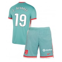 Camiseta Atletico Madrid Julian Alvarez #19 Segunda Equipación Replica 2024-25 para niños mangas cortas (+ Pantalones cortos)